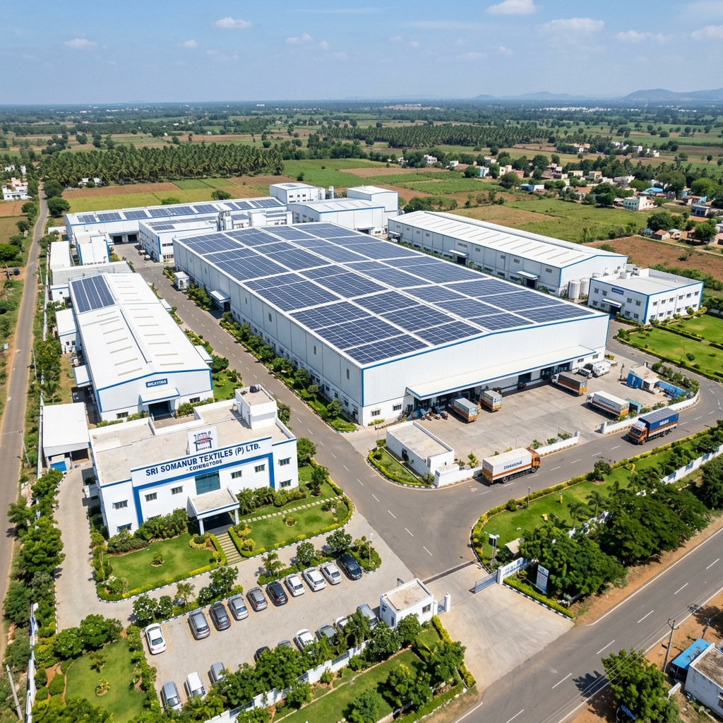 Senthil Kumar Textiles Factory - Aerial View